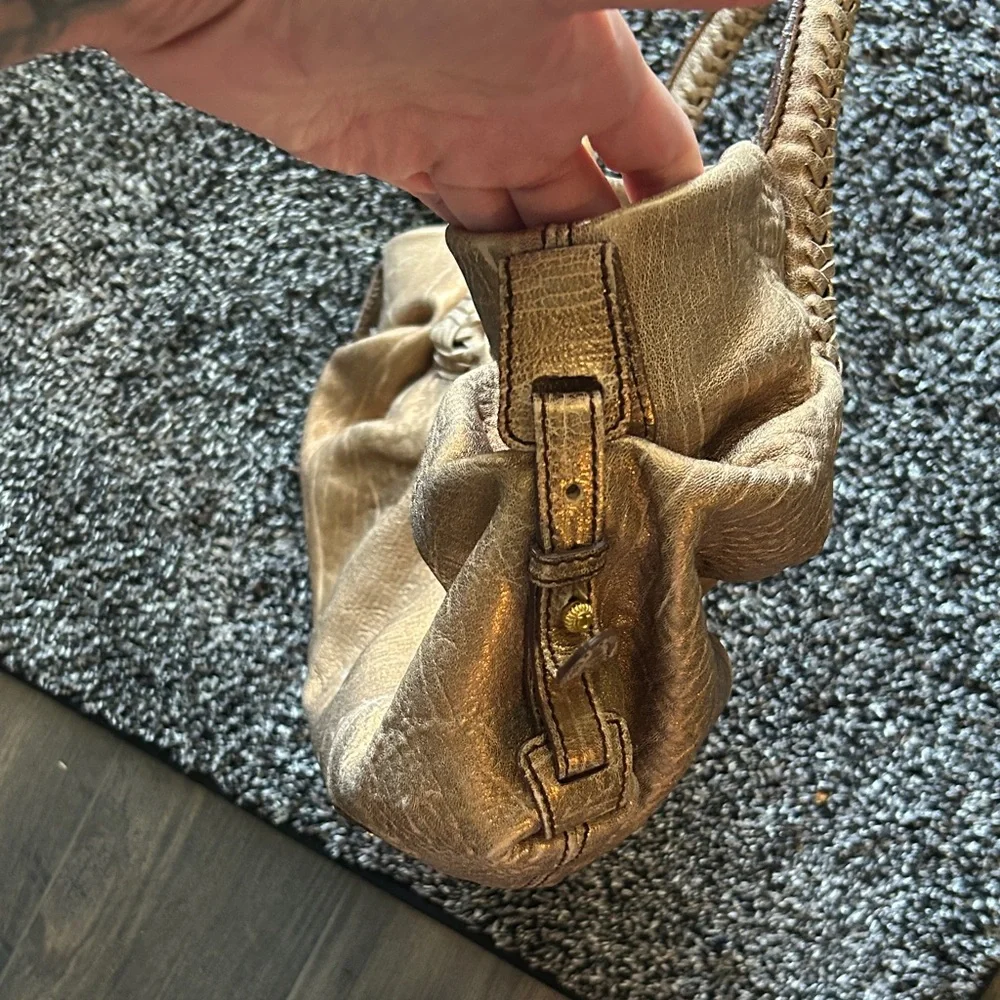 208. Salvatore Ferragamo Metallic Gold/Bronze Shoulder Bag - Picture 10 of 11